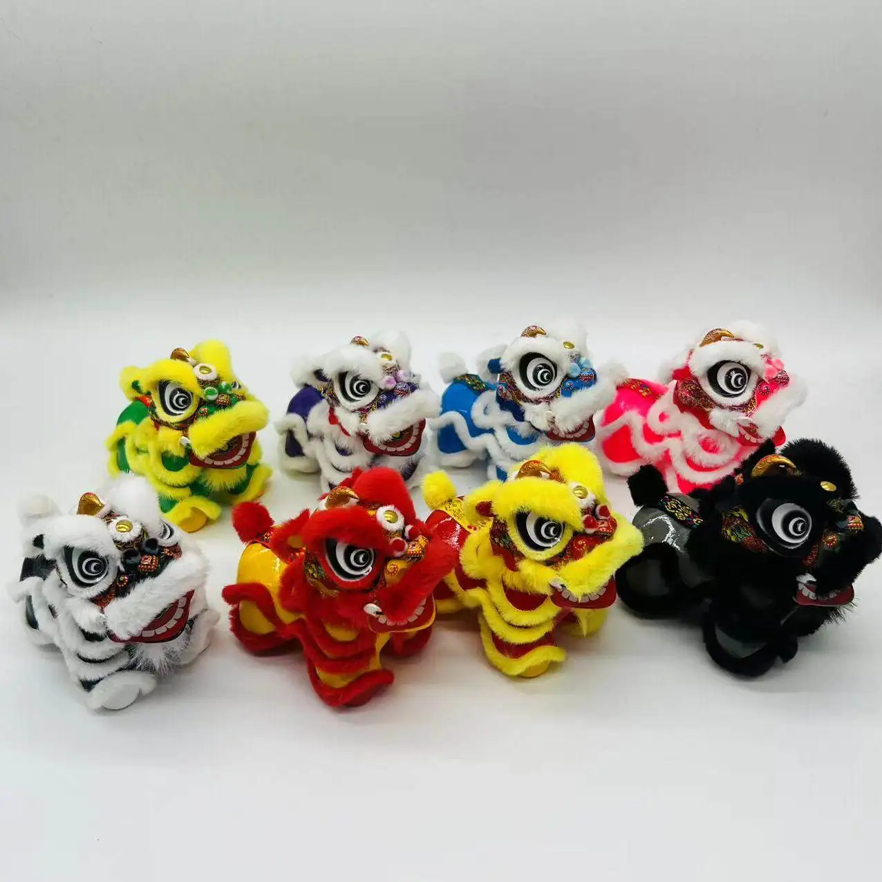 Guochao cute car car lion dance ornament handmade intangible cultural heritage