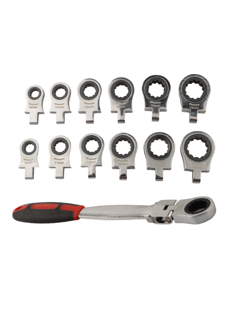6-in-1 Wrench Set Ratcheting Combination Wrench On The Job Convenient Wrench Set Enhancing Efficiency Multiple Functionalities