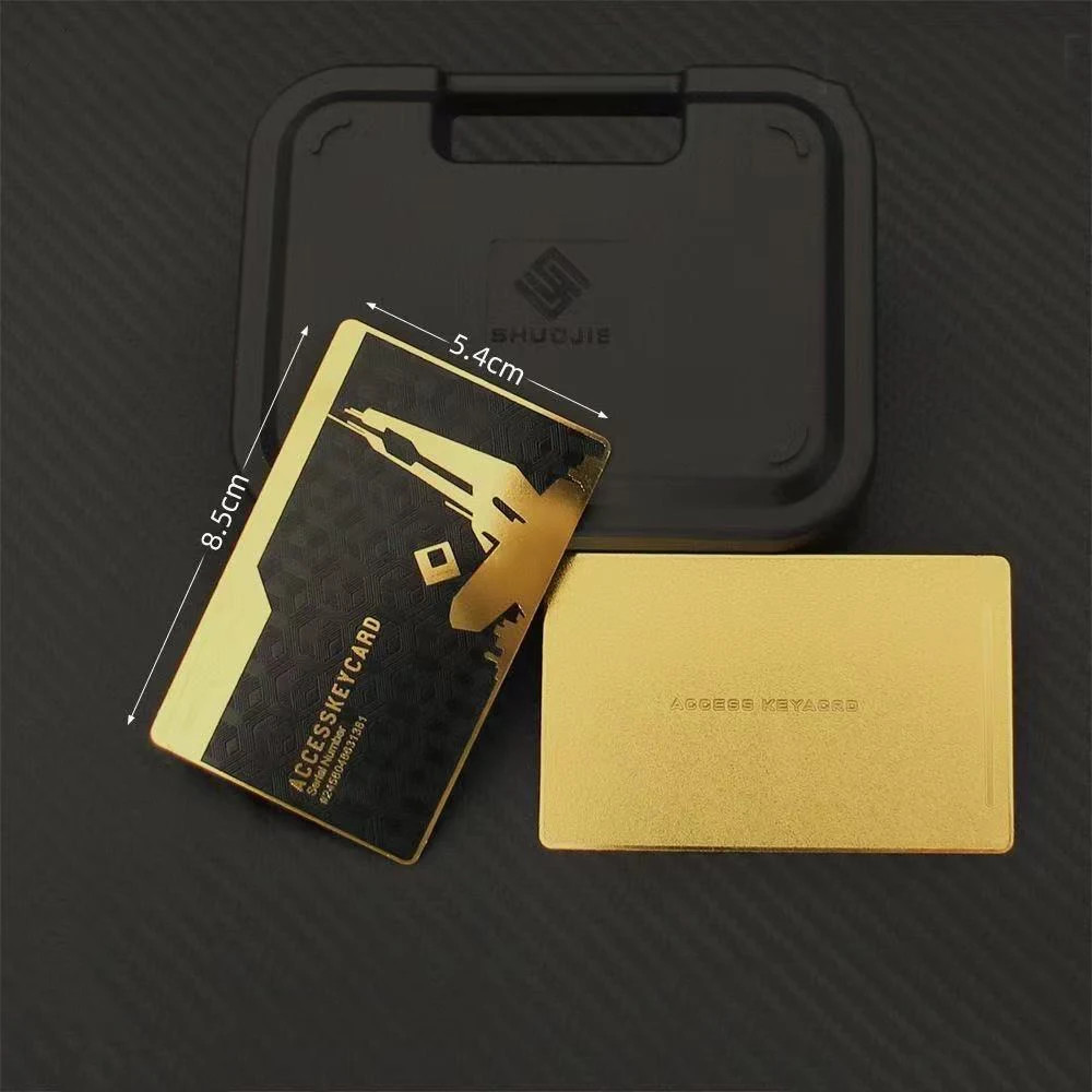 Game Delta Force Cosplay CEO General Manager Access Keycard Task Prop NFC Golden Metal Key Card Model Prop Collection