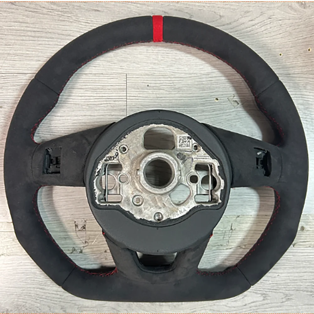 For Audi A3 8V Red Stitching Strip Steering Wheel With Key Frame Base Assembly