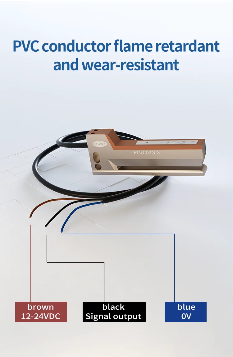 FUWEI FGU-03N-X Photoelektrischer Etikettensensor Kartenschlitz-Typ 3mm Erkennung für Nicht-Transparente Papieretiketten Etikettiermaschine Automatik – Detail 4