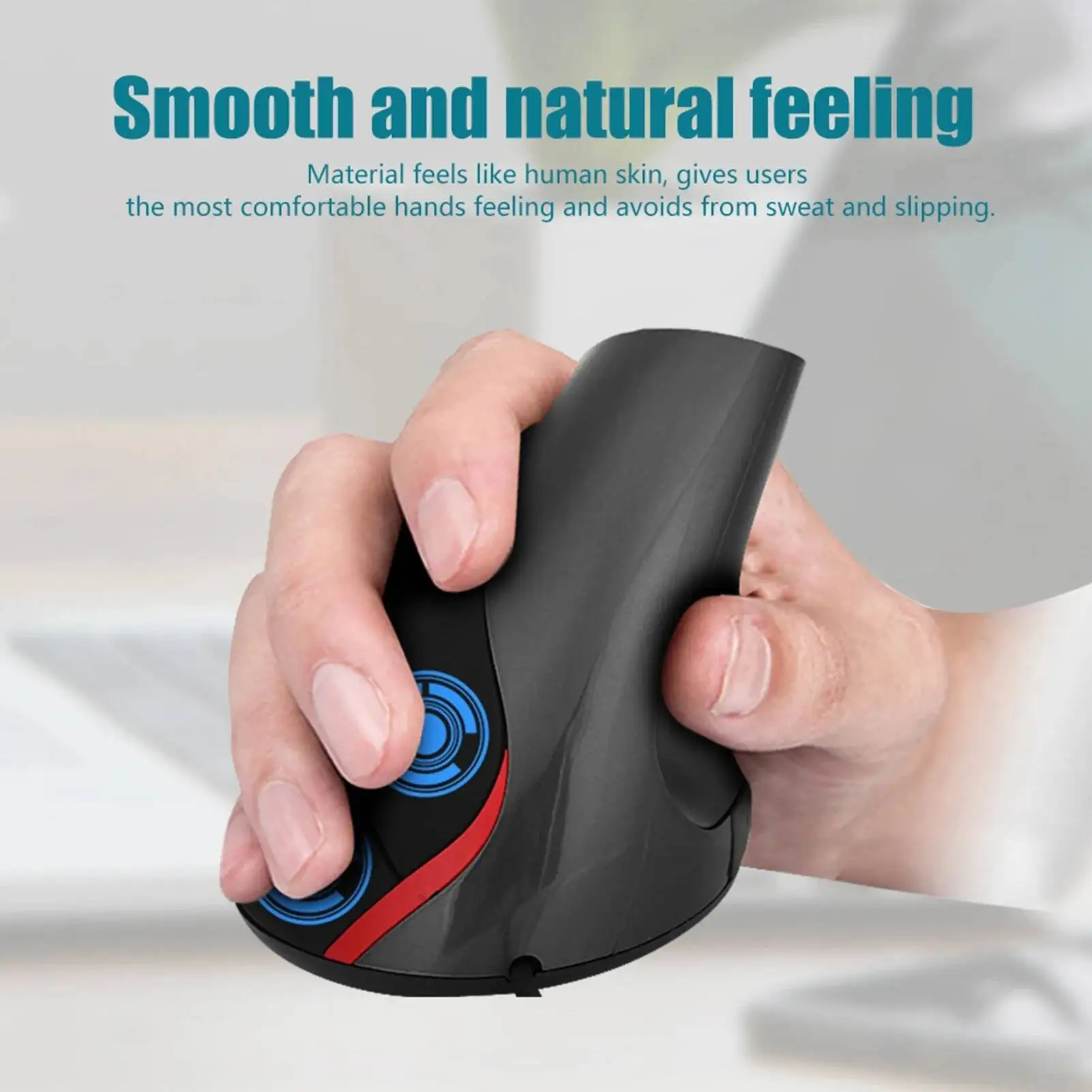 Wired Ergonomic Vertical Mouse 1600DPI Wrist Healthy Office Gaming Optcial USB Mice For Laptop PC Desktop Computer Accessories