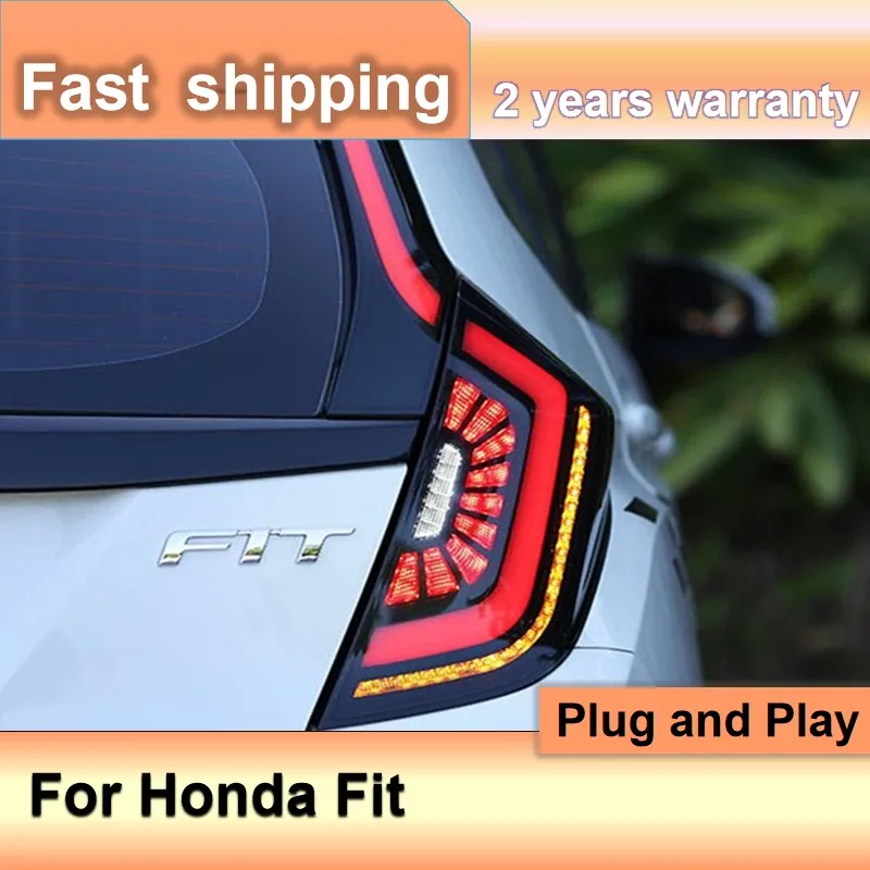 

Автомобильные аксессуары для Honda Fit Taillight 2014-2019 Honda Fit Задний фонарь DRL Указатель поворота Стоп-сигнал Противотуманный фонарь Задний фонарь