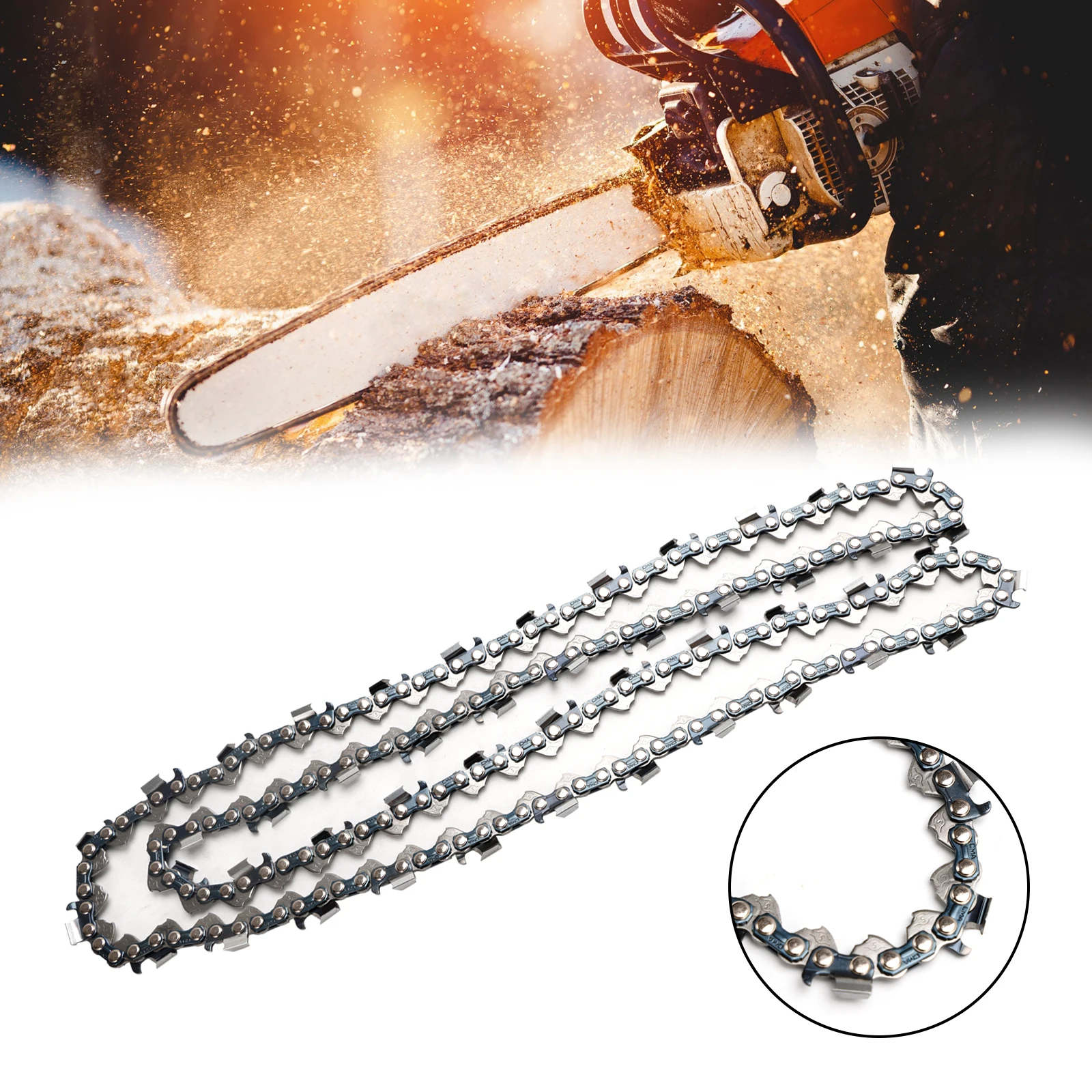 24' Chainsaw Saw Chain 325 Pitch .058 Gauge 94DL Drive Links Spare