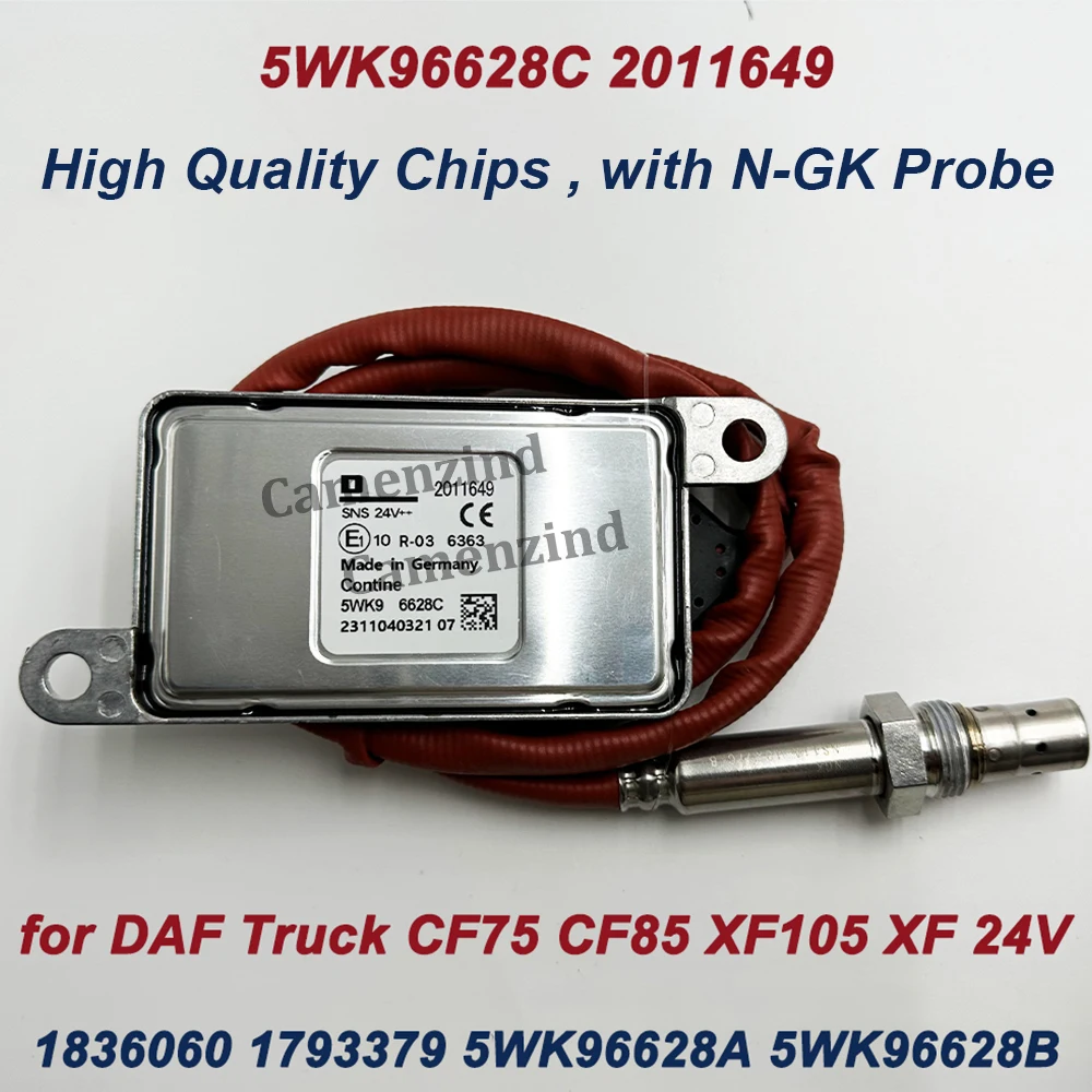 

OE 5WK96628C 2011649 Высококачественный автомобильный датчик кислорода NGK 24 В для грузовика DAF CF75 CF85 XF105 XF 1836060 1793379