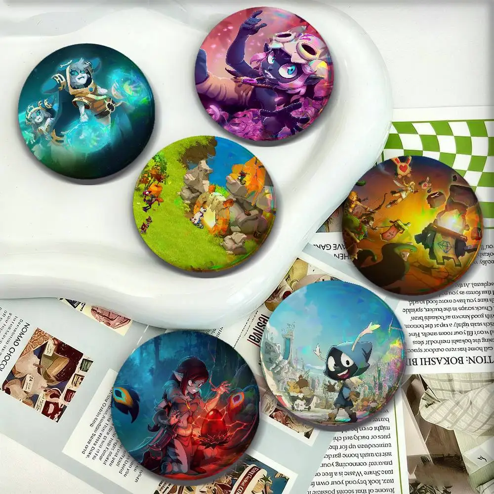 D-Dofus Game For Badge Personalized Custom Laser Reflective Badge Hologram Metal Enamel Pin Brooch Souvenir Gift