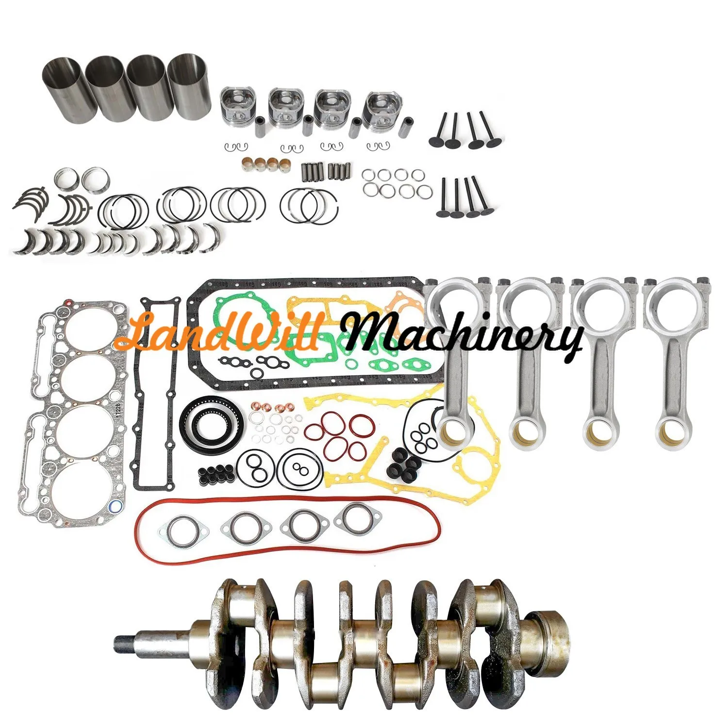 Overhaul Rebuild Kit Connecting Rod + Crankshaft Fits For Hino W04C-TI Engine