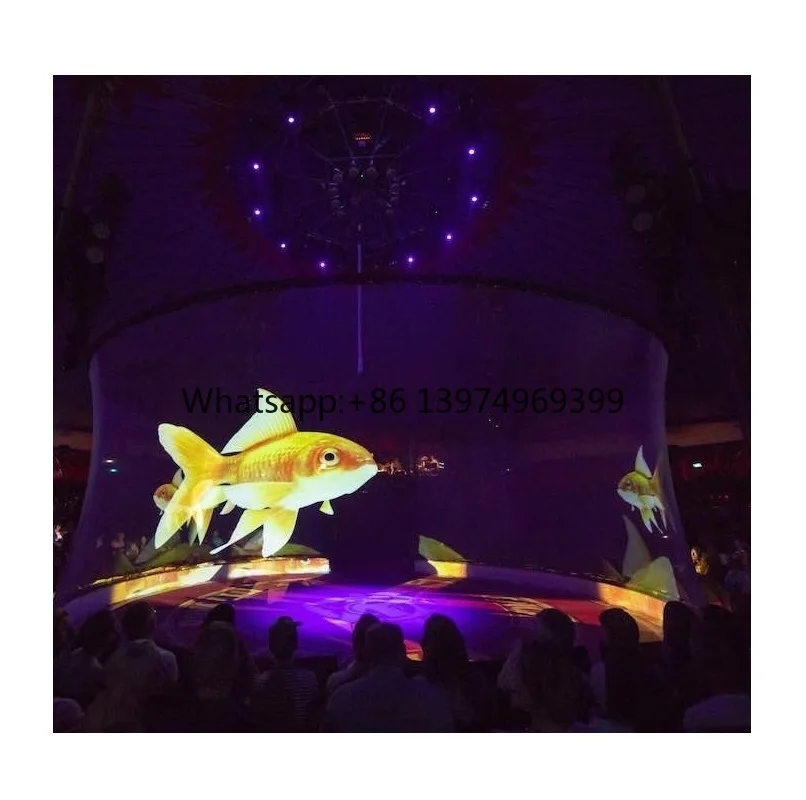 Holographic 3D Projector Hologram Technology -See Through Fireproof Portable Screen