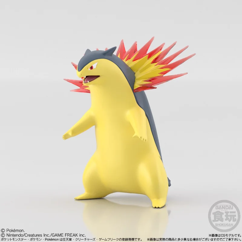 BANDAI Original Pokemon Scale World Johto Region Typhlosion 1/20 PVC Anime Action Figure Collectible Kit Model Toy Gift for Kids