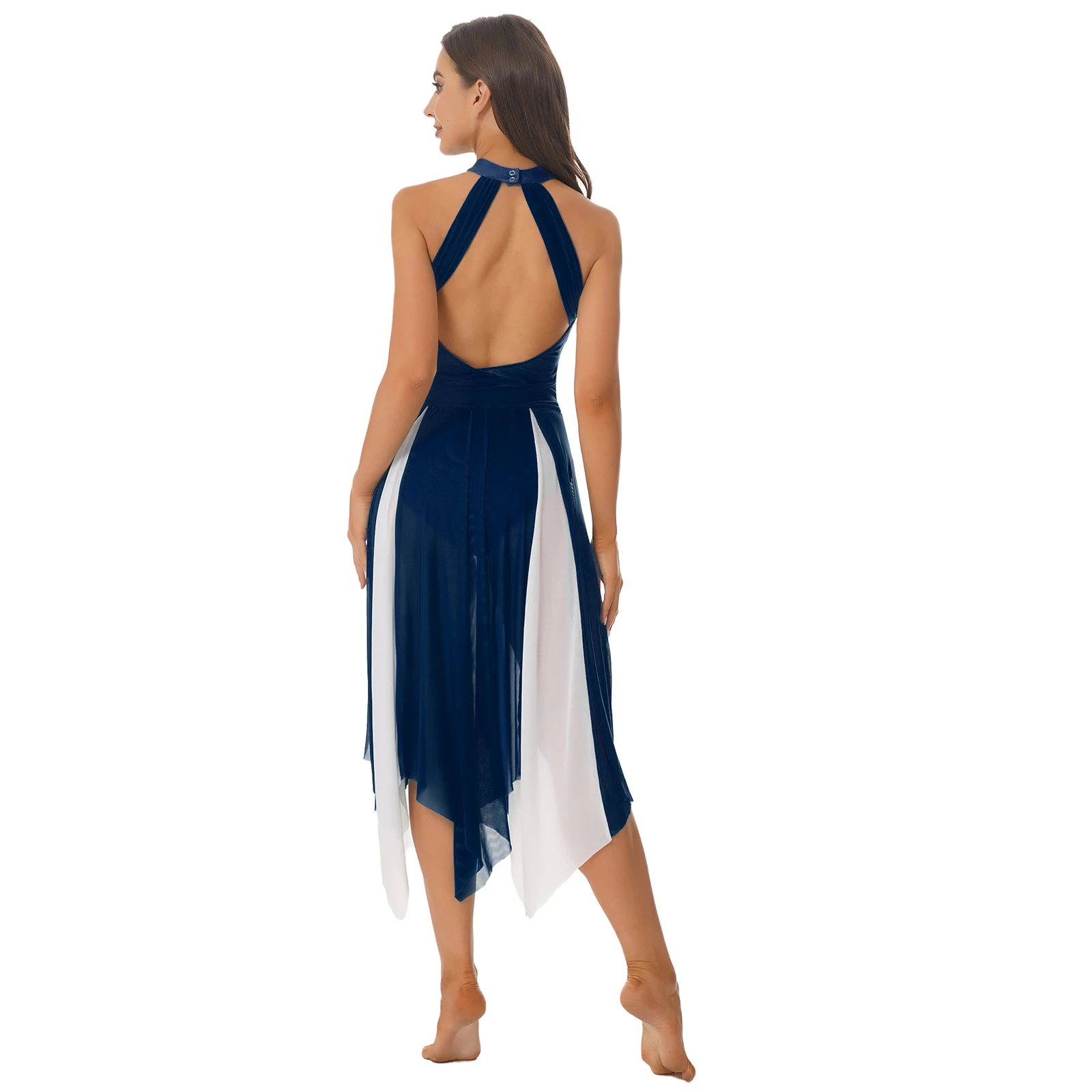 Robe de ballerine pour femmes, robe de danse lyrique, jupe en maille transparente, olympiques de danse de ballet contemporain moderne