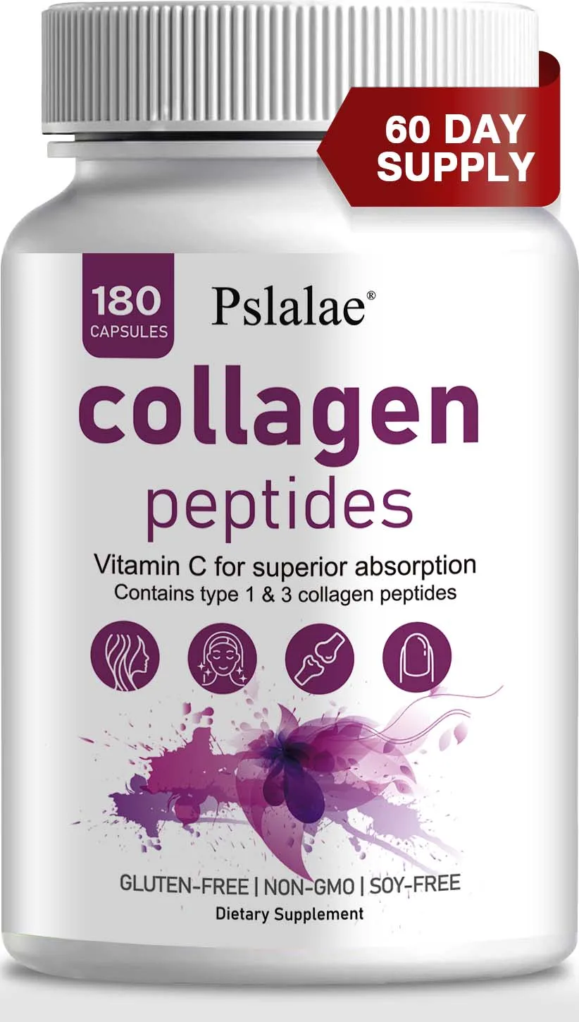 Super Collagen Peptides + Vitamin C - Gluten Free, Promotes Healthy Hair, Beautiful Skin & Nail Support