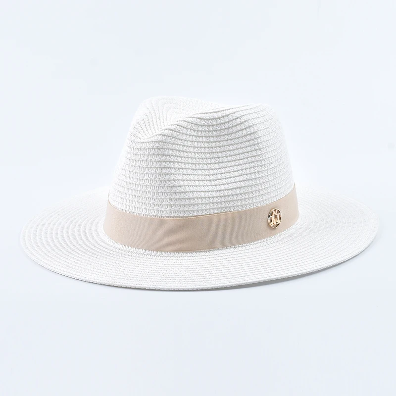 Neuer weicher Panama-Strohhut für Damen und Herren, Sommer, Strand, Sonnenhüte, UV-Schutz, Fedora-Hut – Detail 8