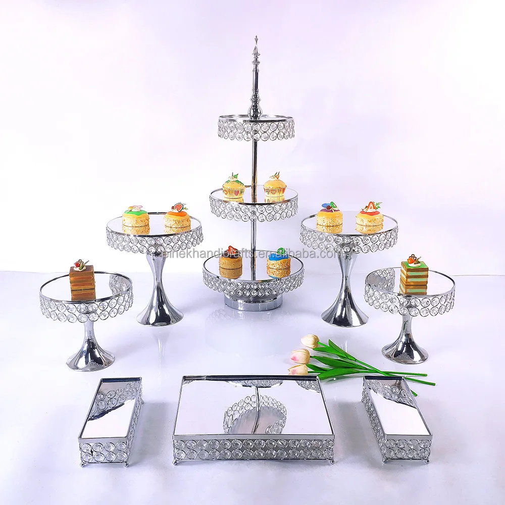 

Medium Size Wedding Crystal Dessert Stand Display Stand Wedding Decoration Dessert Tray Wedding Cake Stand