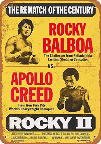 Metal Sign Bar Farm Plaques Poster Personalized Wall Decor Balboa vs. Apollo Creed Vintage Tin Signs 8x12 inch