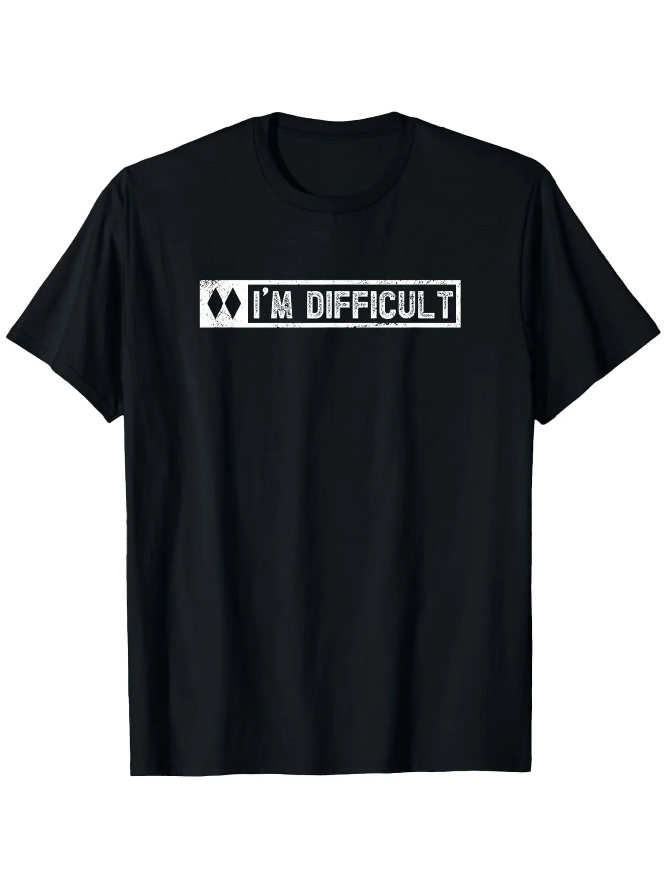 

Ski "I'm Difficult Double Diamonds" T-Shirt - 100% Cotton, S-XXXL Black Pun Gift