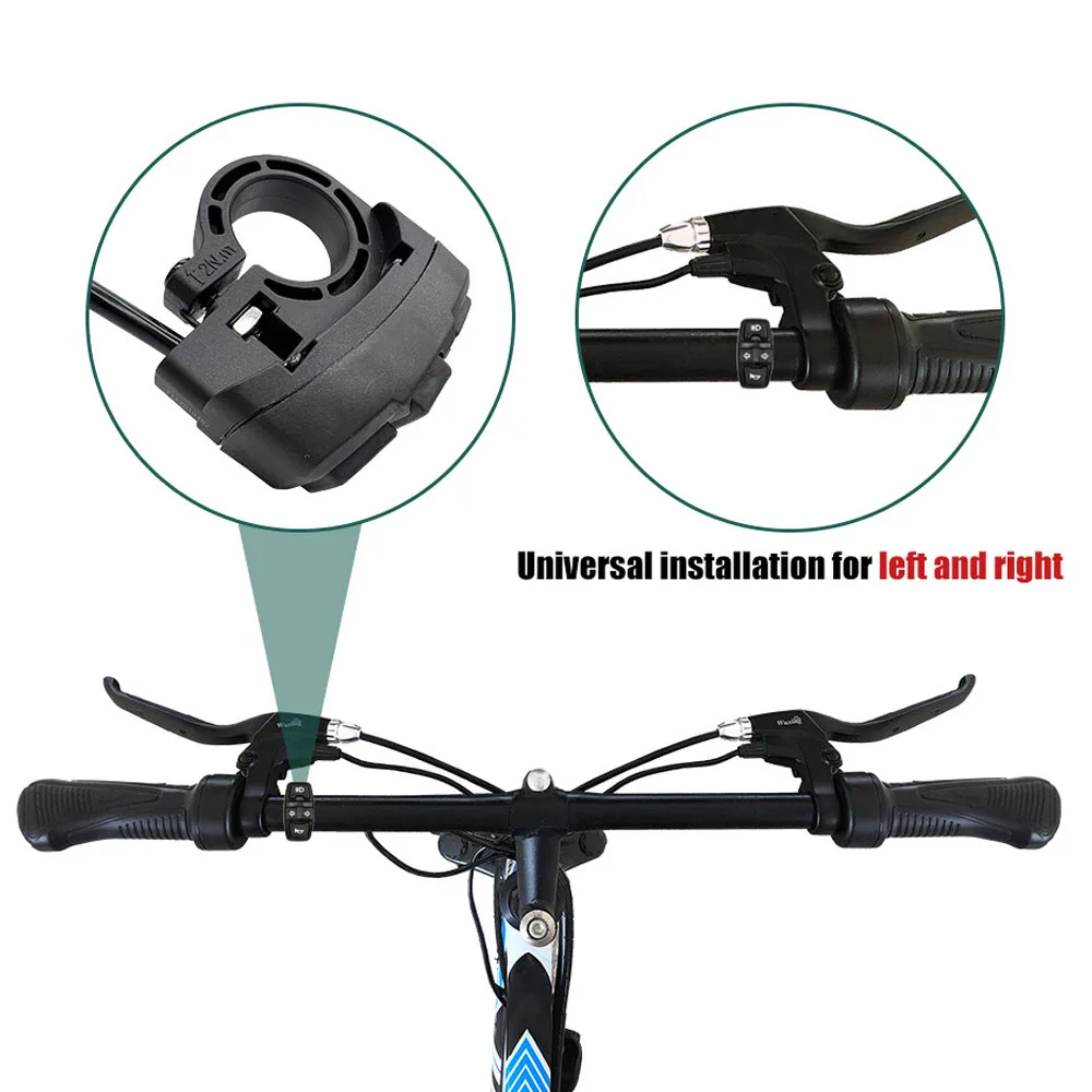3 in 1 Electric Bike Scooter Switch Headlight Turn Signal Horn Switch 36V/48V ON/OFF Control Switch for E-Bike Electric Scooter