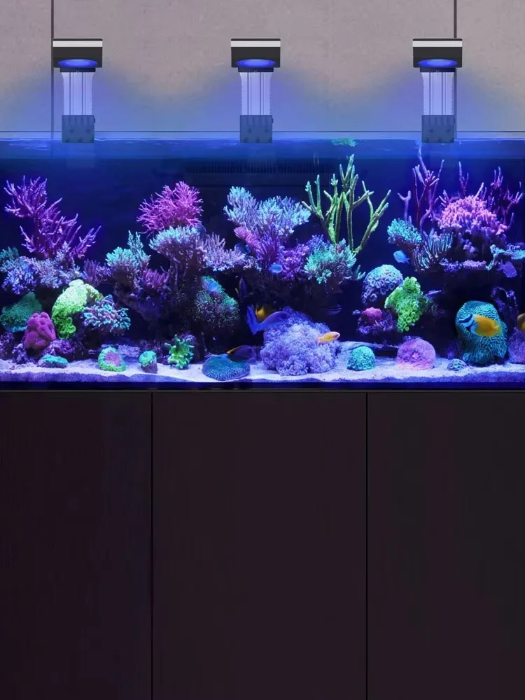 PopBloom WiFi Aquarium LED-Beleuchtung RL90/RL115, Professionelle Riffaquarium-Lampe Vollspektrum für Riffkorallen SPS/LPS Fischbecken
