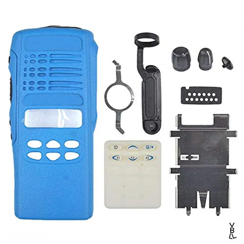 

Walkie Talkie Limited-keypad Replacement Housing Cover Case Kit For GP338 HT1250 TWO-WAY Radio Blue