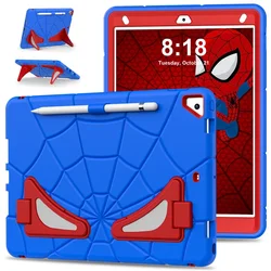 For Apple iPad 10.2 9th 8th 7th Generation 2019 2020 2021 Case Shockproof Kids Safe PC Silicon Hybrid Tablet Stand Cover Funda