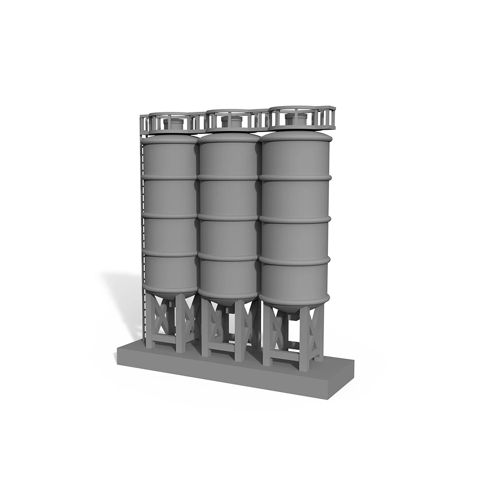 Yao's Studio LYT87165 1/87 HO Scale Model Storage Tank For Model Railroads Display