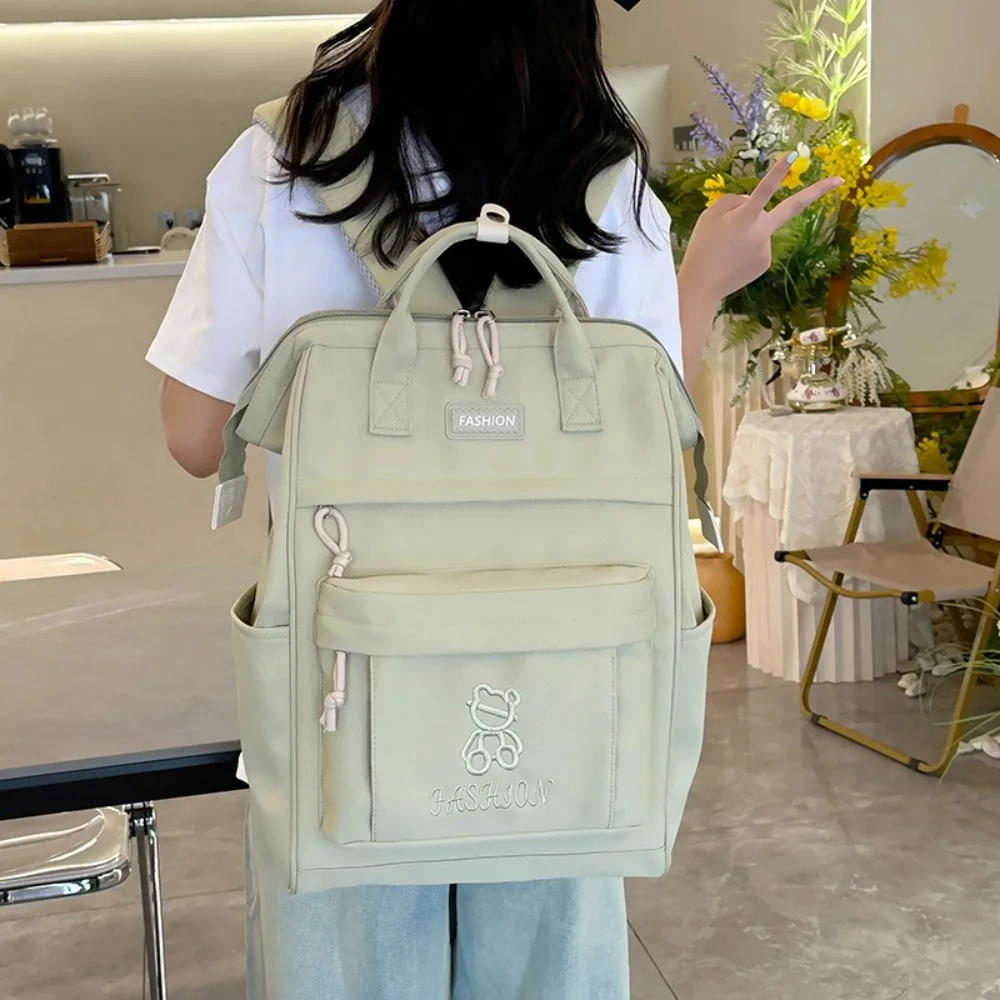 Tas Tangan Fashion Tas Ransel Perjalanan Gaya Ins Tas Bahu Ganda yang Dapat Disesuaikan Tas Ransel Pelajar Kapasitas Besar