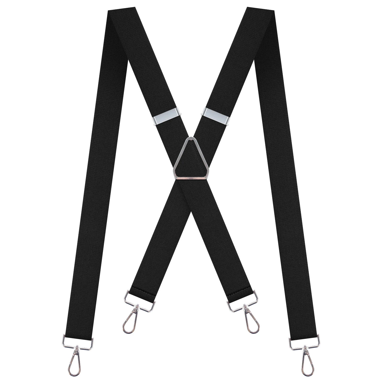 الحمالات للرجال الثقيلة X-الظهر الرجال الحمالات 4 السنانير للجينز مطاطا قابل للتعديل العمل الحمالات