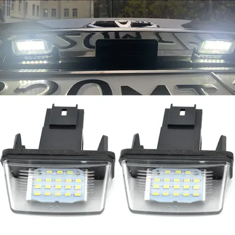 LED Car License Number Plate Light For Citroen C3 C4 C5 BERLINGO Saxo Xsara Picasso for Peugeot Partner 206 207 306 307 308 5008