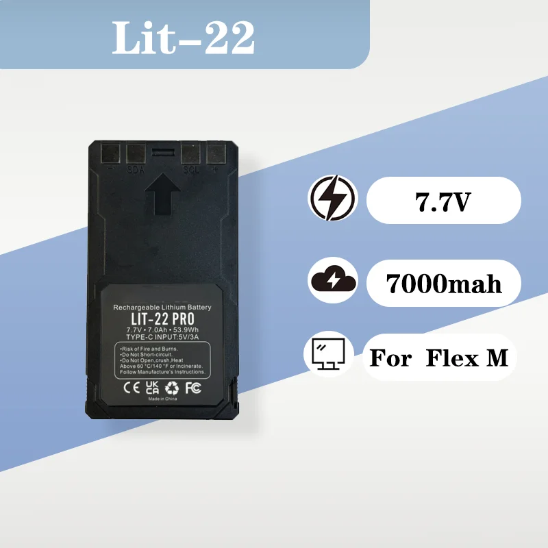 

Rechargeable LIT 22 Battery 4 Pack 7.7V 7000mAh For Flex M Tracking Hunting Camera