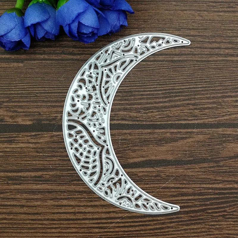 Moon lace out background Metal Die Cutting Dies Stencil Scrapbooking Photo Album Card Paper Embossing Craft DIY