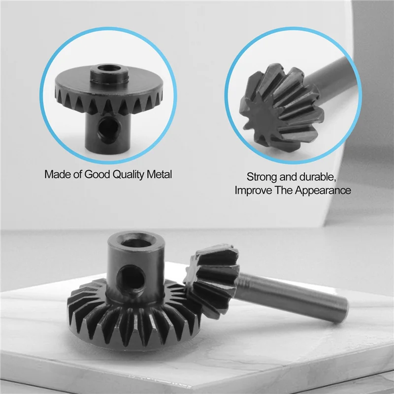 ABUM-8Pcs Steel Front & Rear Axle Gear Drive Shaft Gear Upgrade Accessories For WPL C14 C24 B24 B36 MN D90 D99 MN99S Parts