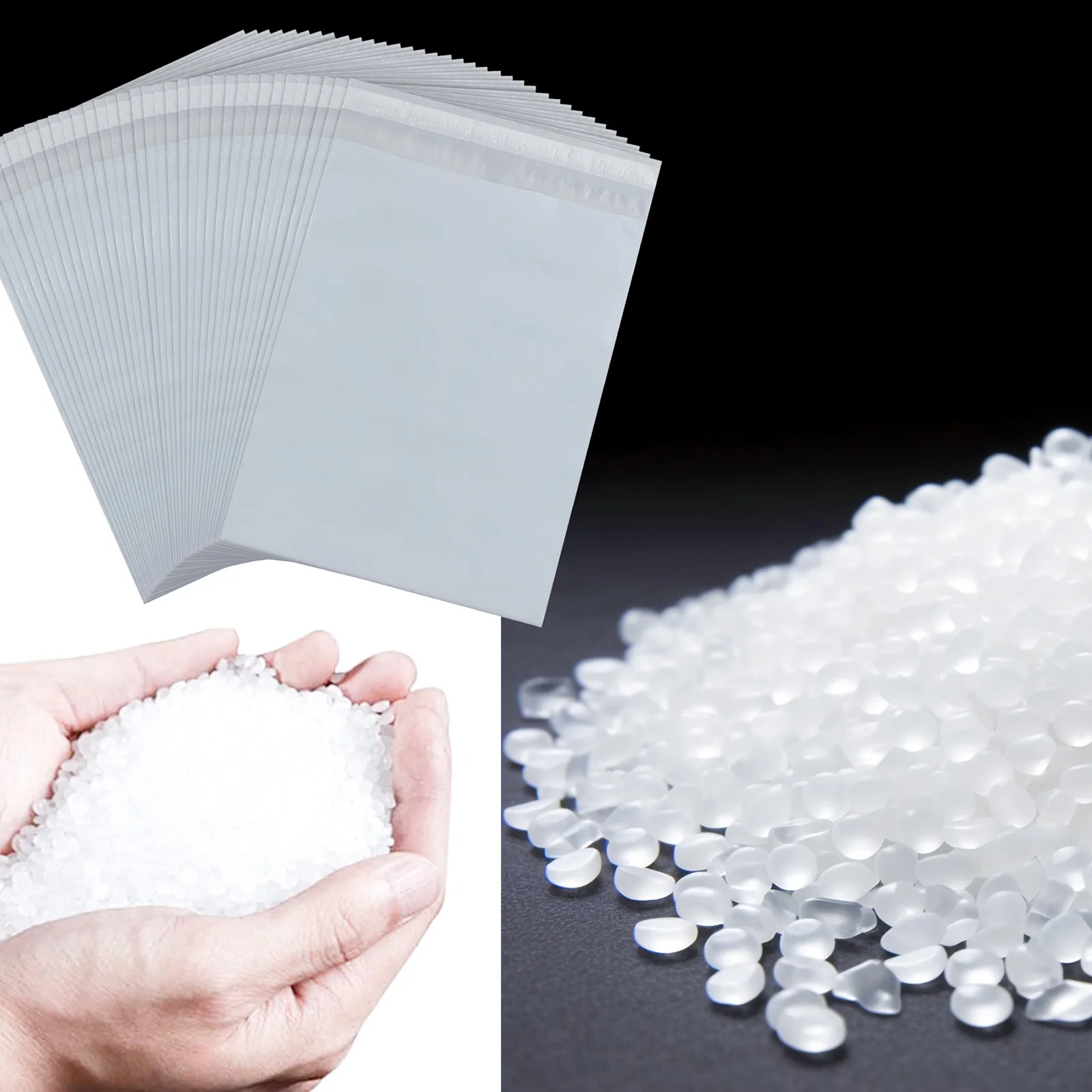 أكياس الشحن كامد البولي ايثيلين البلاستيك السريع المغلف تخزين أكياس بريد اللون الأبيض ذاتية اللصق ختم حقيبة البريد #5