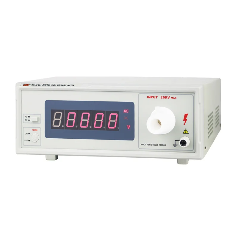 Rek Rk149-20A AC DC High Voltage Digital Meter Voltage Range 1.000~19.999 kV, Maximum Input Voltage 20KV Bench Voltmeter