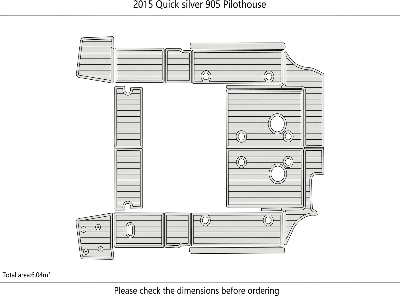 2015 سريعة الفضة 905 Pilothouse 1/4 "6 مللي متر إيفا رغوة عدم الانزلاق PVC خشب الساج التزيين البحرية حصيرة أكوا السجاد البحرية الطابق #3