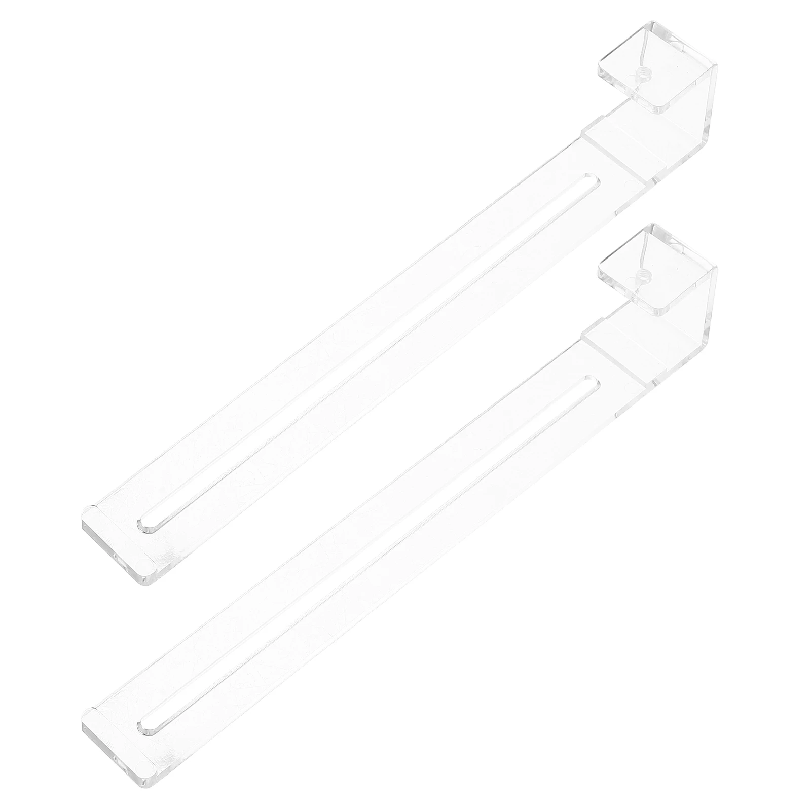 

2Pcs Aquarium Hooks Transparent Adjustable for Climbing Ramp Turtle Basking Terrace Plant Holder Fish Tank Hangers Kit