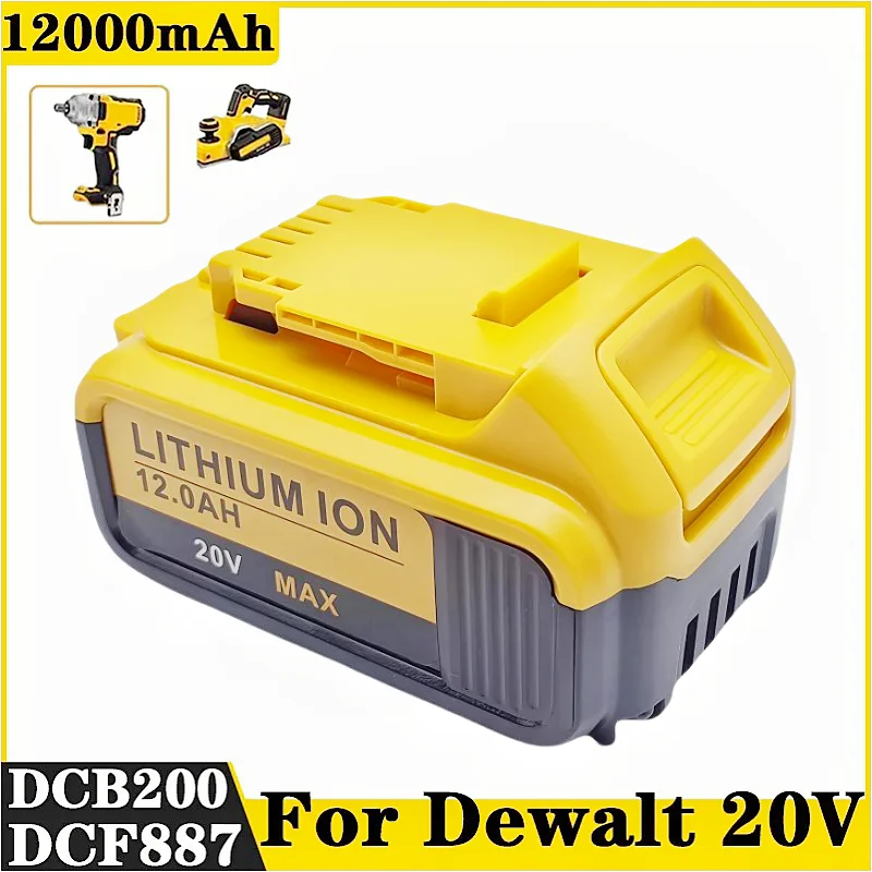 Alat listrik, alat listrik Lithium 20V 12.0Ah DCB206 DCB184 set alat listrik isi ulang baterai 20v 12000mah