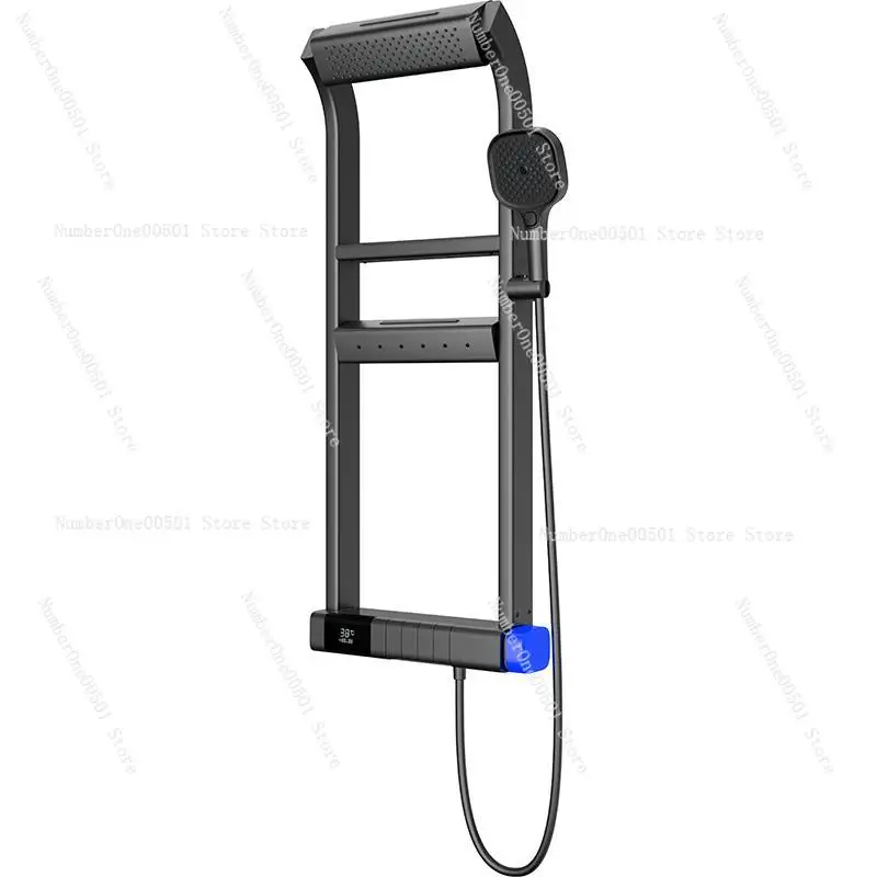 

Digital Temperature Display Shower Set with Shelf Multifunctional Shower Head for Home Bathroom​