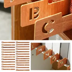 26pcs Wooden Record Alphabet Dividers DIY Crafts Bookmark Alphabetize Organizer for Books And Albums Home Decorations