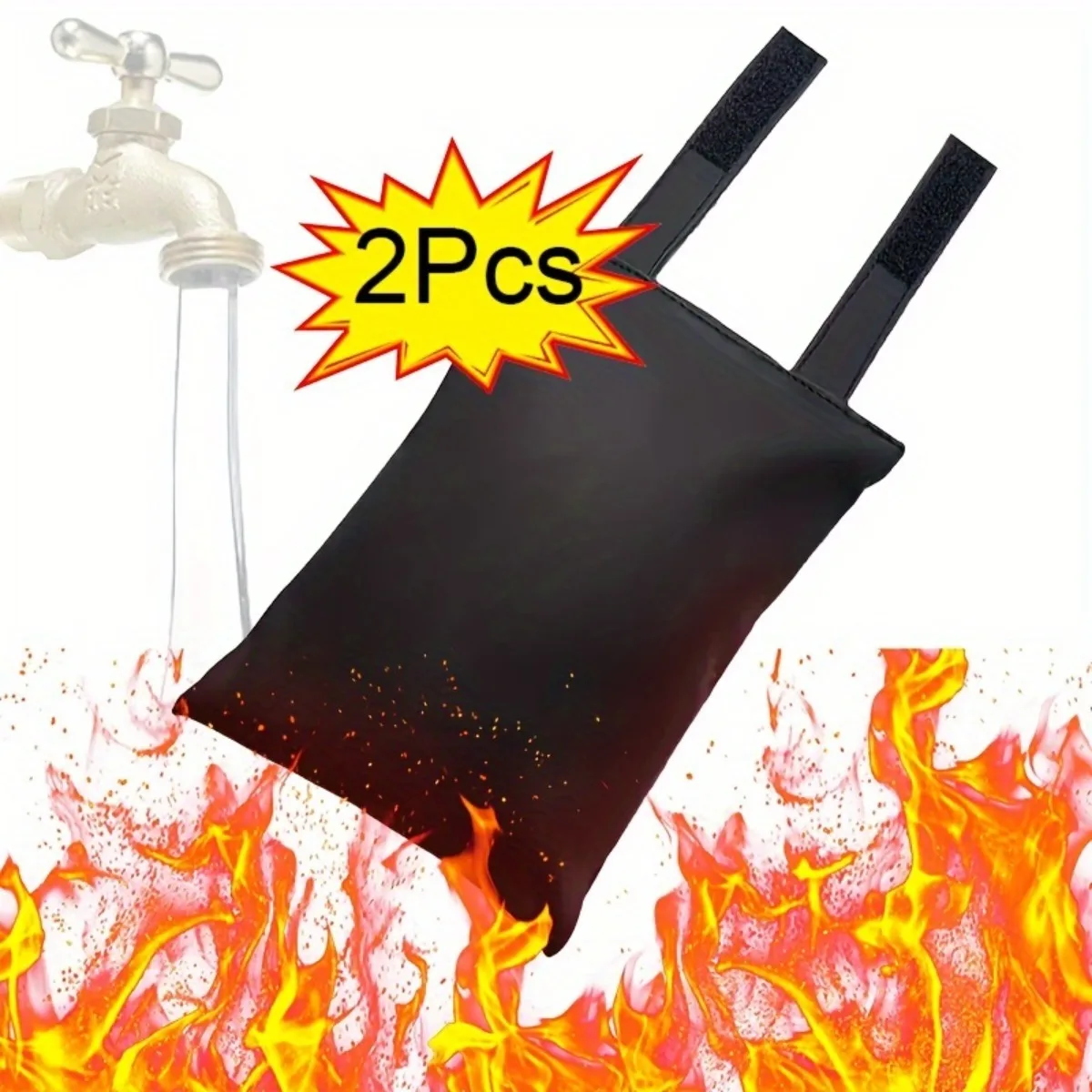 2pcs Outdoor Faucet Covers All-Weatherproof Cold Weather Heavy-Duty Winter Freeze Protection Uses For Garden Patio Lawn