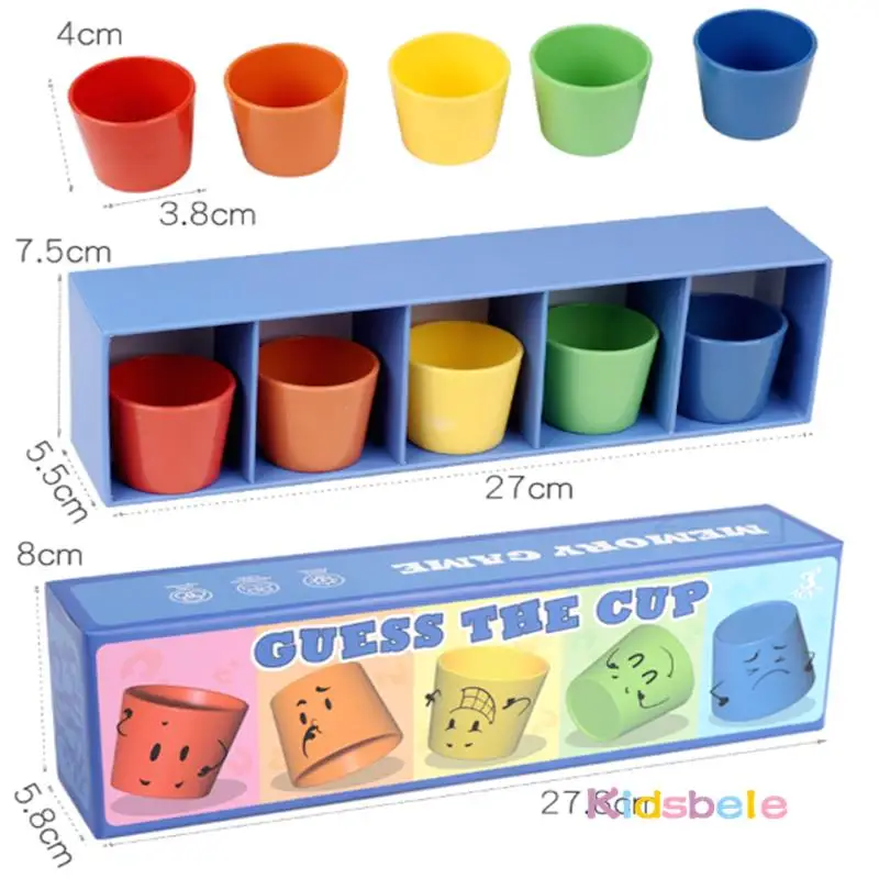 لعبة مطابقة الأكواب الملونة، نشاط الحفلات التعليمية، التفكير المنطقي، لعبة التخمين الملون، تحدي الذكاء للأطفال والكبار