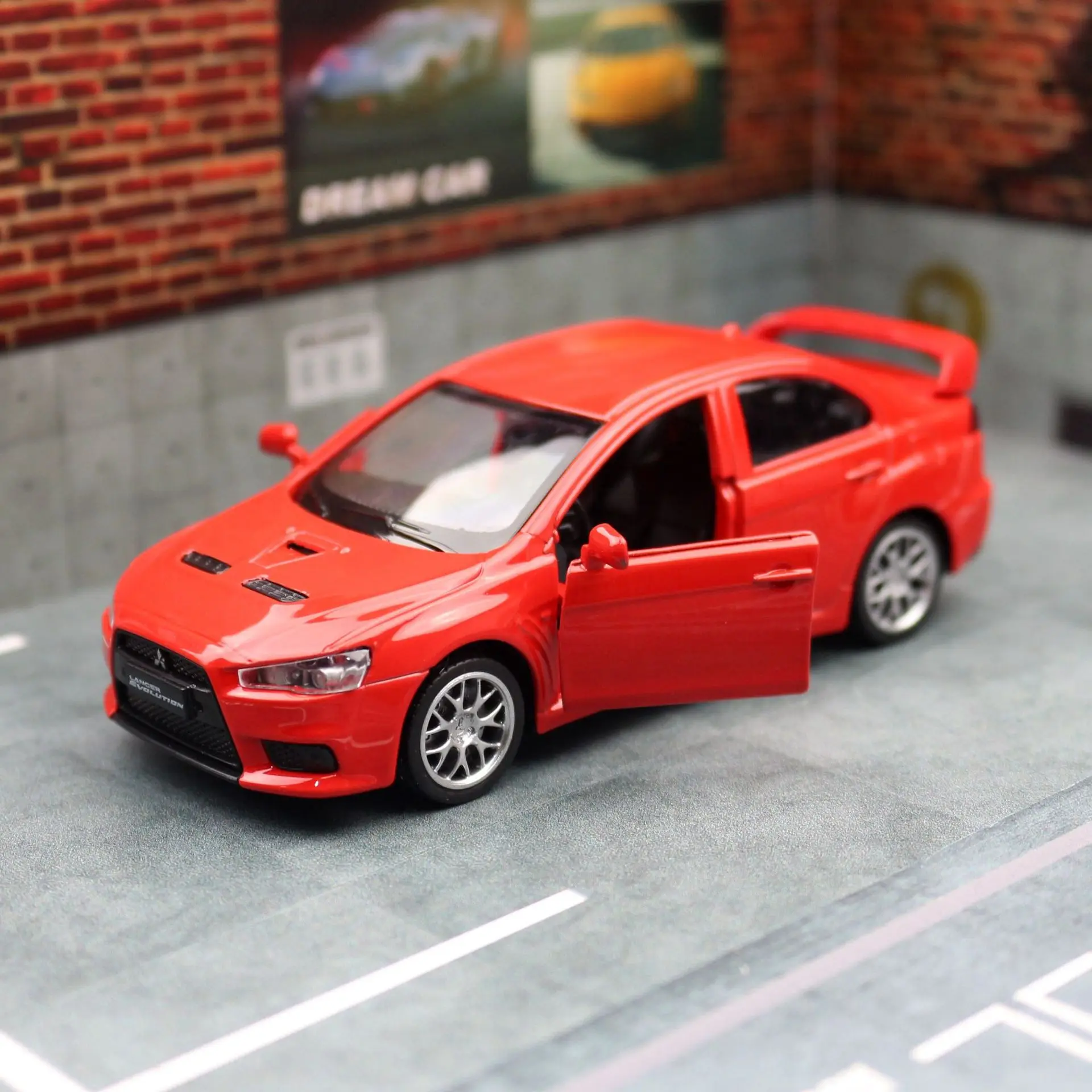 1:41 Mitsubishis JDM Lancer Evolution X lega auto diecast e veicoli giocattolo modello di auto modello in scala in miniatura auto per bambini