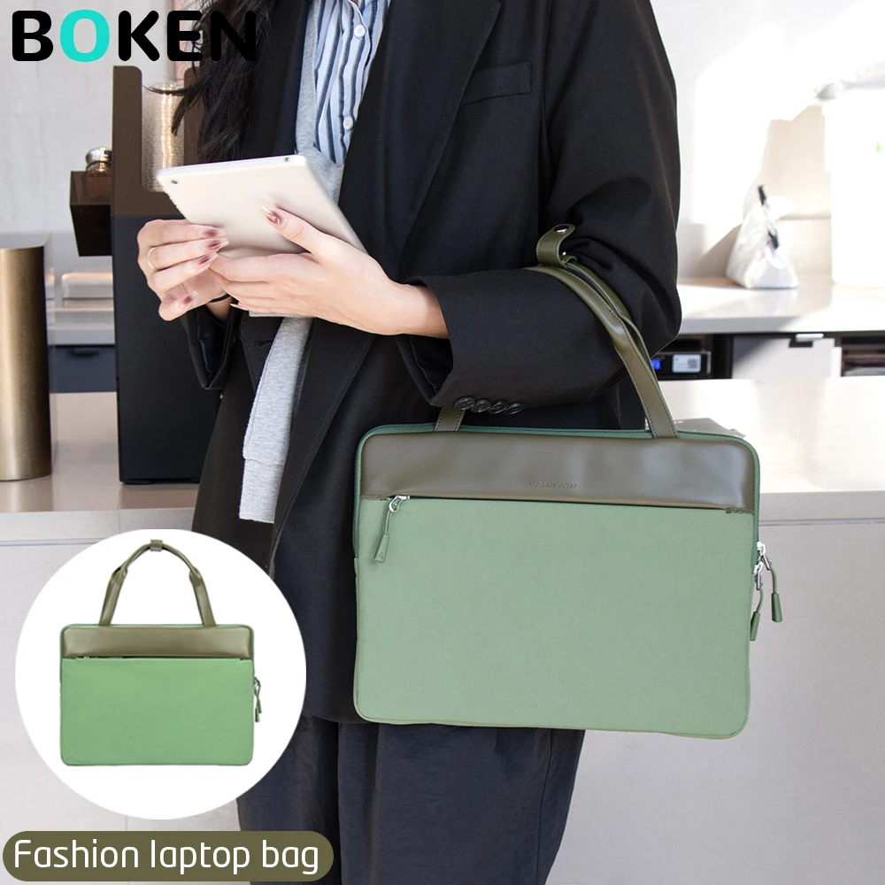 Women's Laptop Bag 13-14.2 Inch, Fashion Tote Sleeve Case for MacBook Air Pro HP, Business School College Notebook Bag for Girls