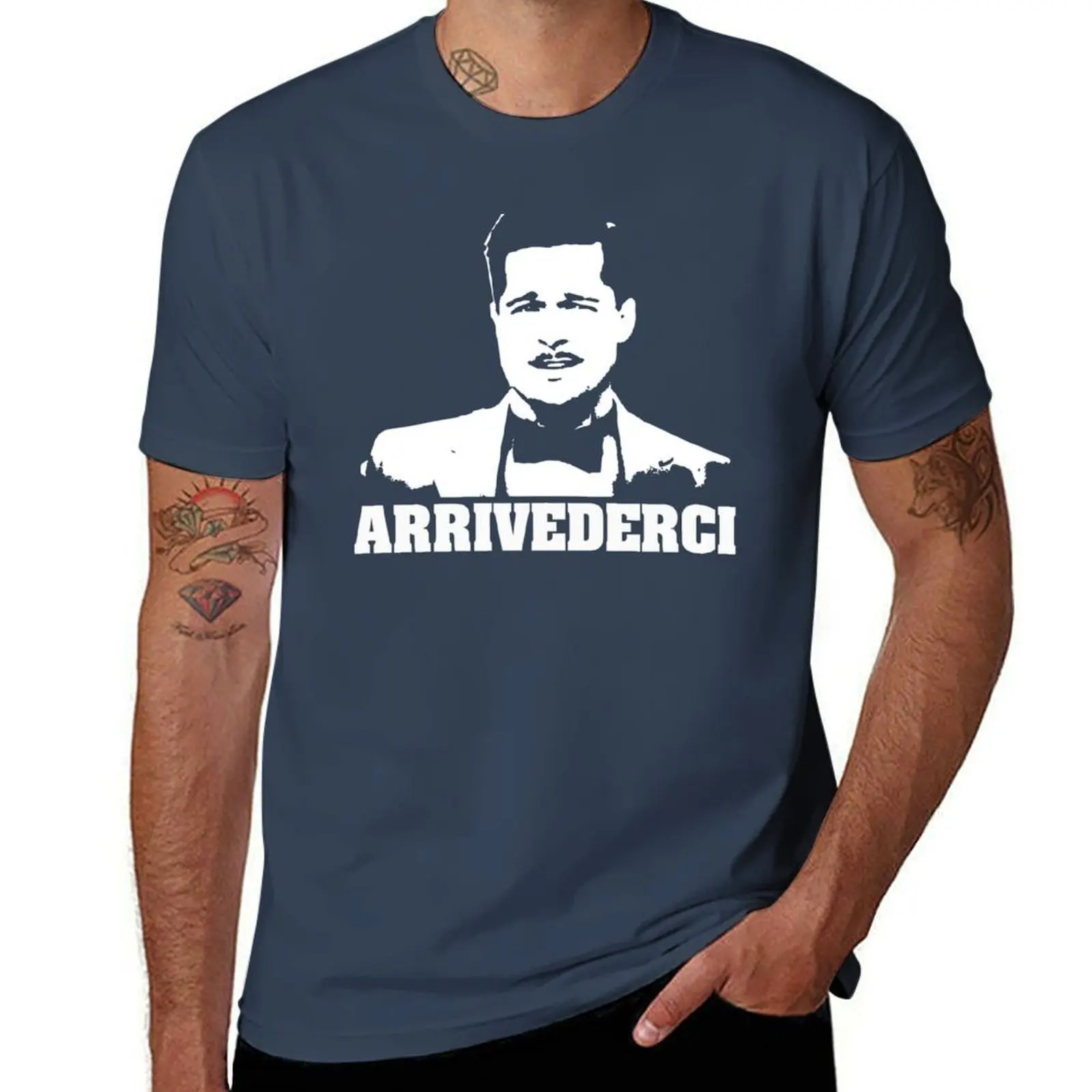 

Inglorious Basterds Aldo Raine Arrivederci Tshirt T-Shirt Holiday Lightweight T-Shirt