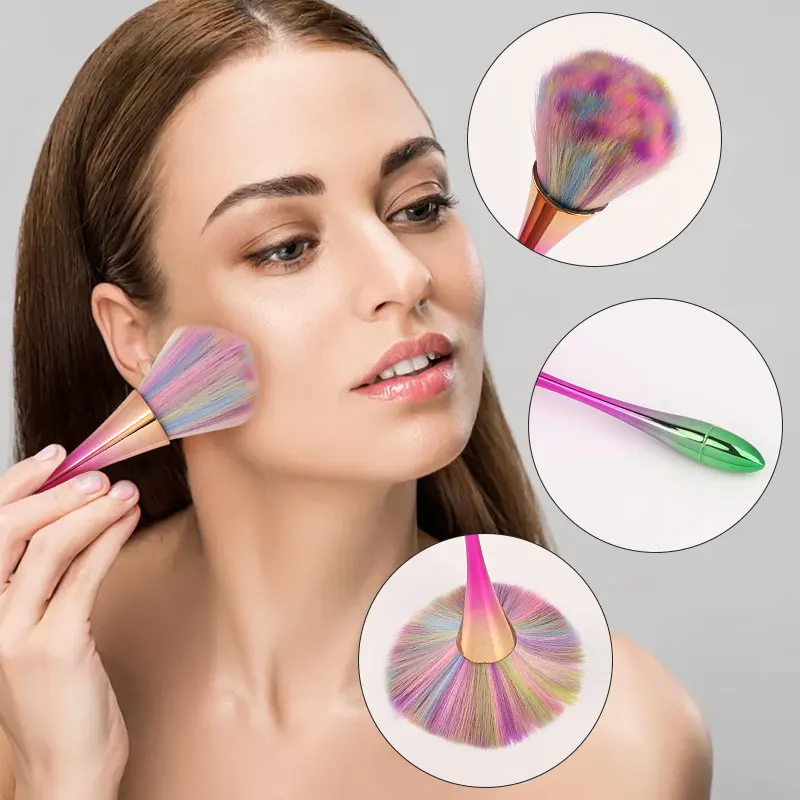 Pędzel do pudru sypkiego, duży pędzel do rozświetlacza, pędzel do różu, miękkie włosie, pędzel do pudru utrwalającego makijaż, narzędzia kosmetyczne