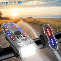 High Bright Bike Light 5 Modes LED Front Light Bicycle Rear Taillight USB Rechargeable Cycling Warning Lamp for Night Cycle