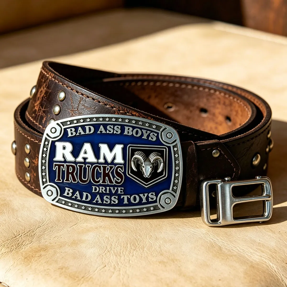 Image 6: Boucle de ceinture de style dessin animé en gros - Boucle de ceinture rétro style western cowboy gaufrée pour hommes