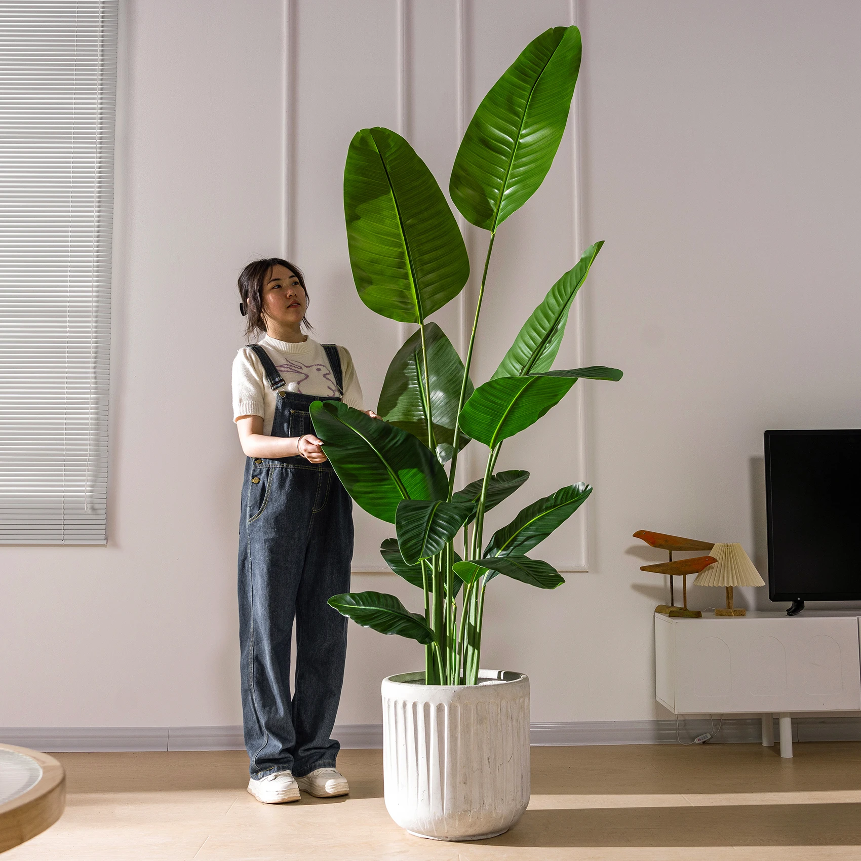 

Artificial traveler's banana trees decorative plants potted bonsai home hotel decor large luxury faux palm trees