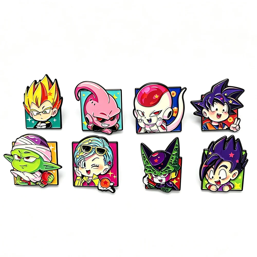 8-teiliges Set lustiger Cartoon-Anime-Emaille-Pins, coole Anstecknadeln für Kleidung und Rucksäcke, kreatives Schmuck-Accessoire für Freunde
