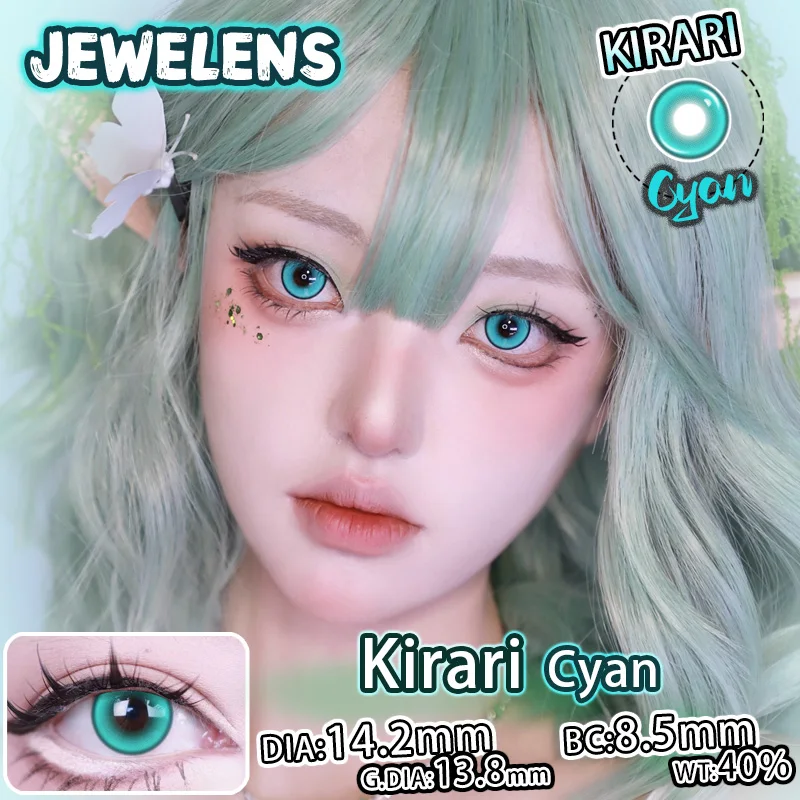 JeweLens Cosplay Myopie Farbkontaktlinsen Anime Orange Gelb Schüler 6 Monate 1 Paar Halloween Niedliche Augenlinsen 14,2 mm – Detail 4