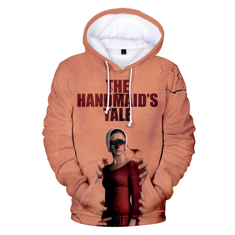 Handmaid's Tale Hoodie uniseks sweter bertudung Pria Wanita lengan panjang baju 3D televisi Amerika baru