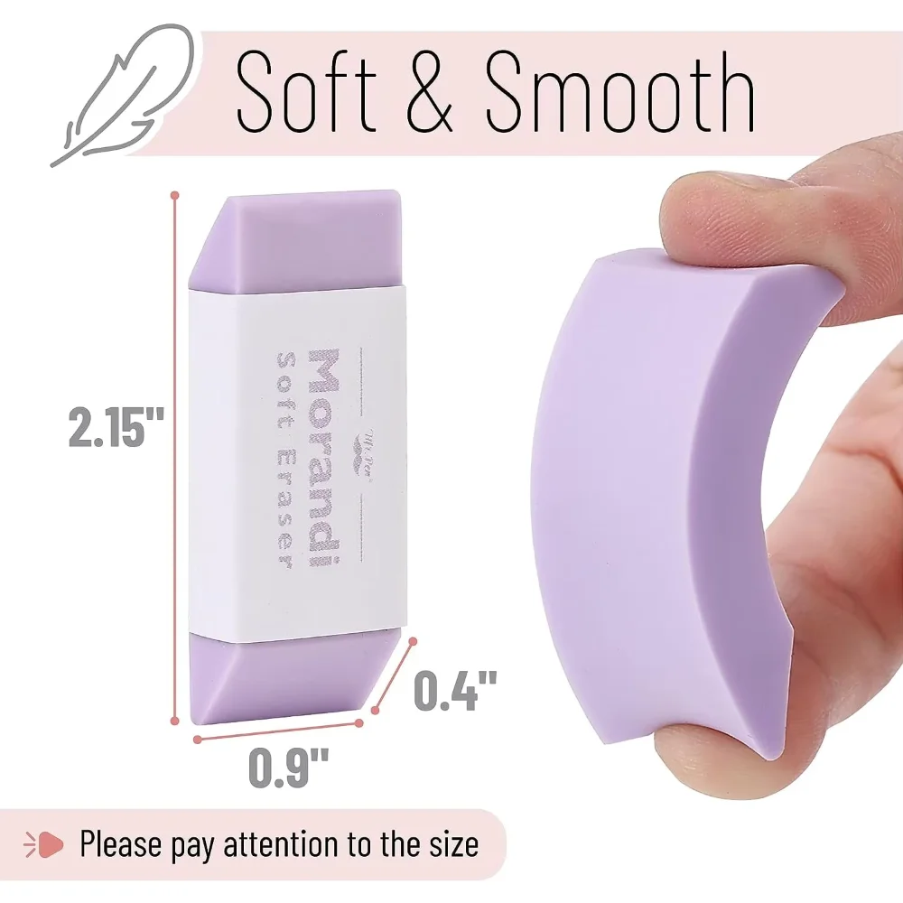 Gumka do ołówka, kolory Morandi